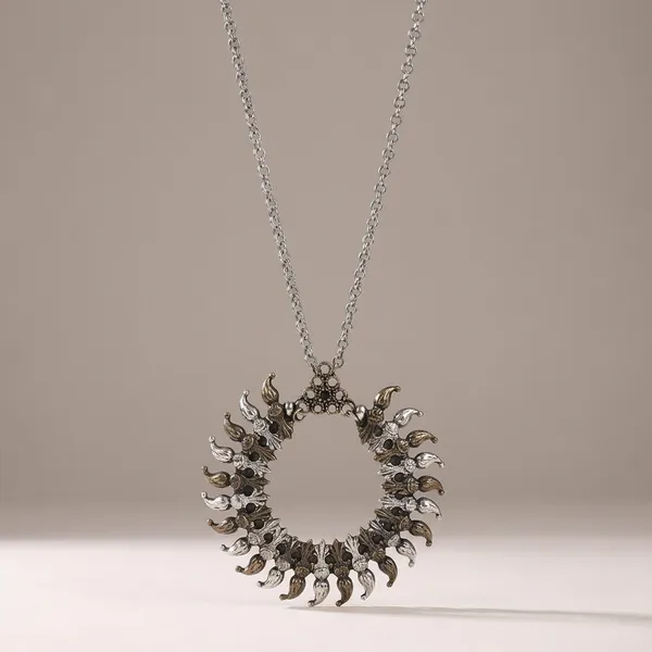Multicolor_Metal_The_Oktaria_Circle_Necklacedual_Tone_For_Women