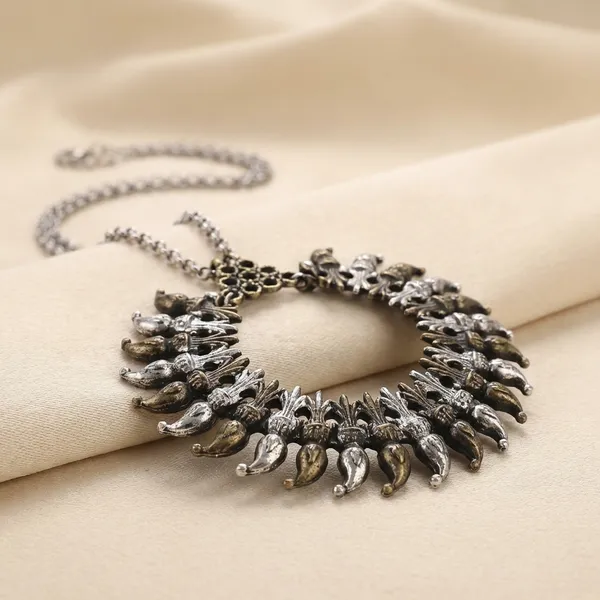 Multicolor_Metal_The_Oktaria_Circle_Necklacedual_Tone_For_Women