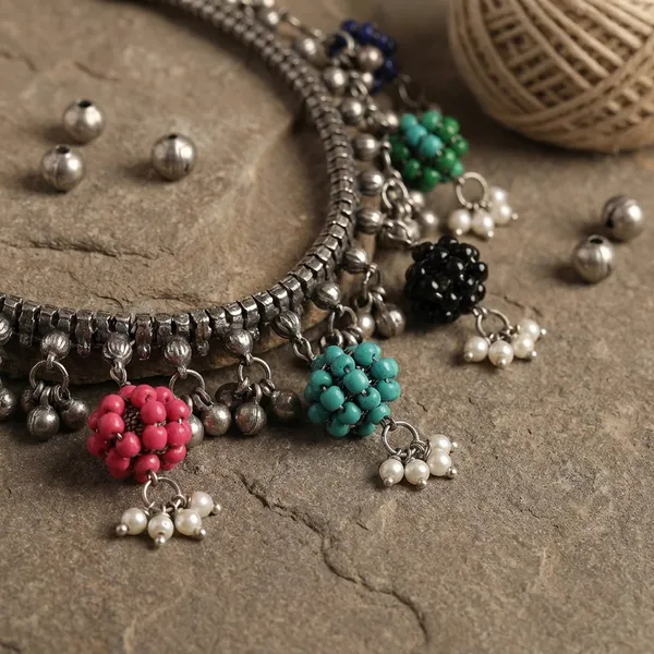 Multicolor_Metal_Cherry_Bun_Necklace_For_Women