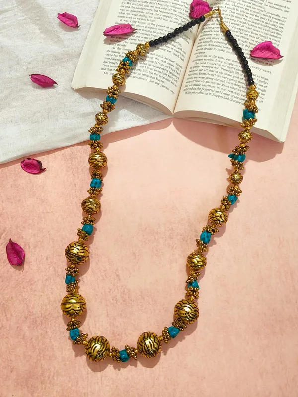 Multicolor_Brass_&_Beads_The_Replenished_Aparajita_Necklace_With_Beads_For_Women