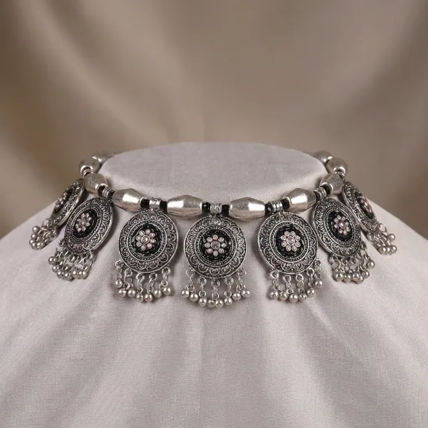 Multicolor_Metal_Traditional_Necklacesilver_Hue_For_Women