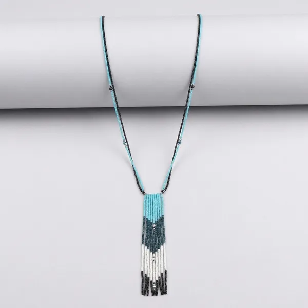 Multicolor_Stone_Tribal-Inspi_Tassel_Necklace_For_Women