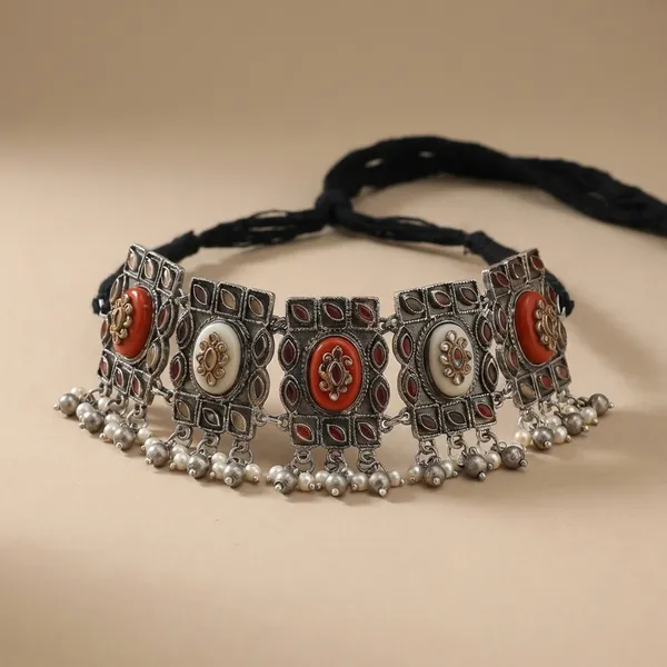 Multicolor_Metal_The_Regal_Barfee_Choker_Set_For_Women