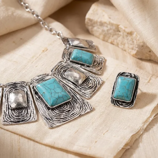 Multicolor_Metal_High_Fashion_Metal_Necklace_Set_For_Women
