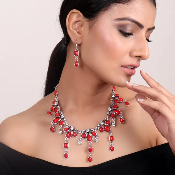 Multicolor_Metal_Queen_Of_Greece_Necklace_Set_For_Women