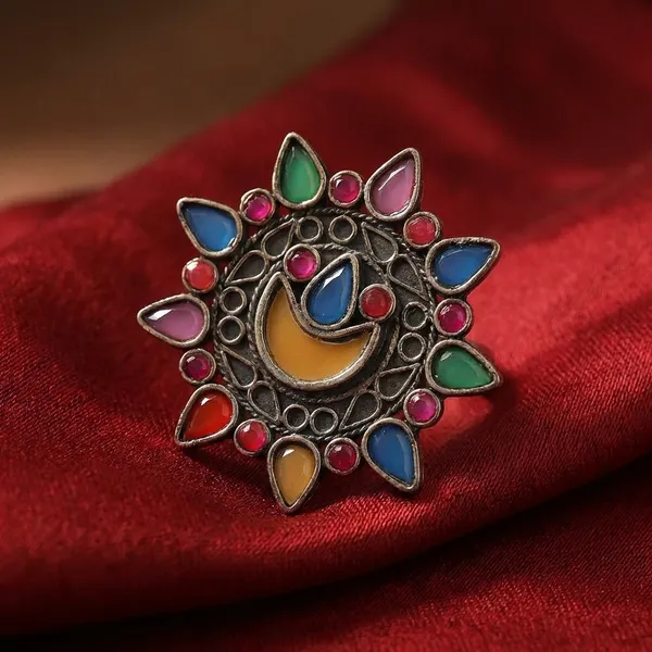 Multicolor_Metal_The_Energetic_Shield_Afghani_Adjustable_Ring_For_Women