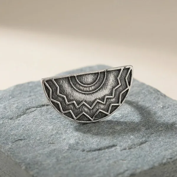 Silver_And_Red_Brass_The_Electrifying_Half_Moon_Brass_Ring_For_Women