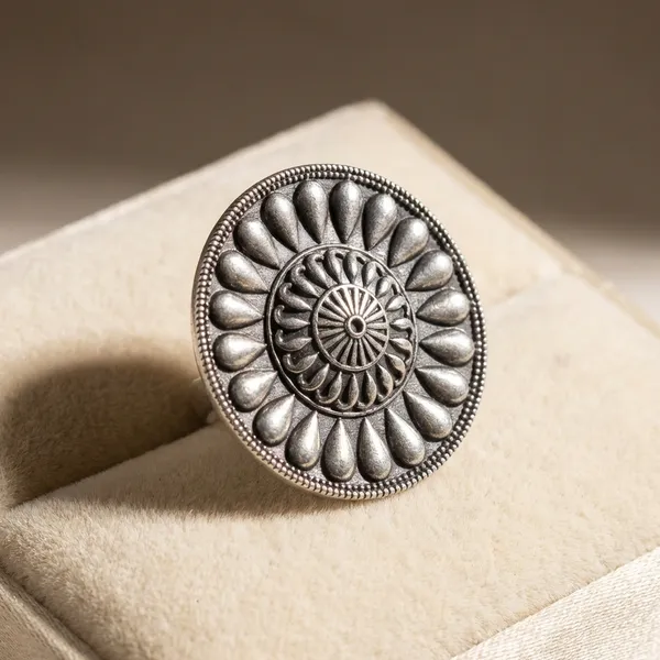 Silver_And_Red_Brass_The_Conoid_Brass_Ring_For_Women