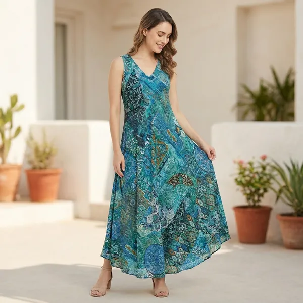 Viscose_Maxi_Dress_For_Women