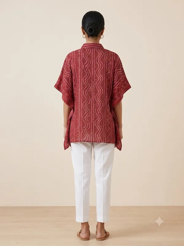 Bandhani_Kaftan_Shirt_For_Women