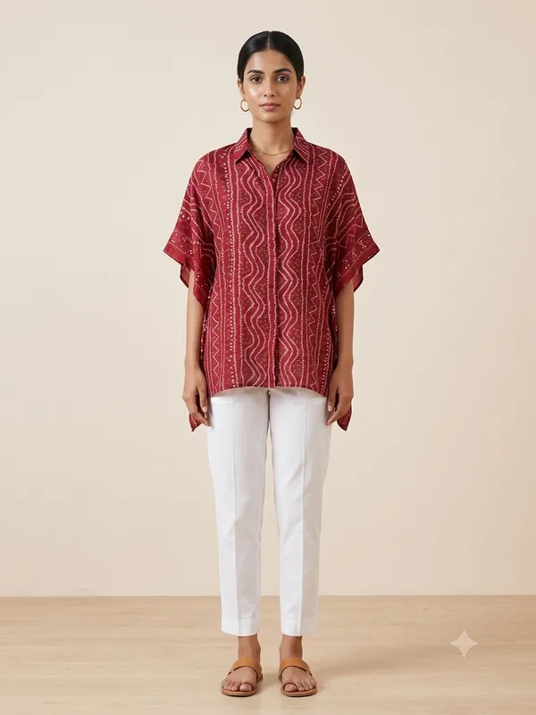 Bandhani_Kaftan_Shirt_For_Women