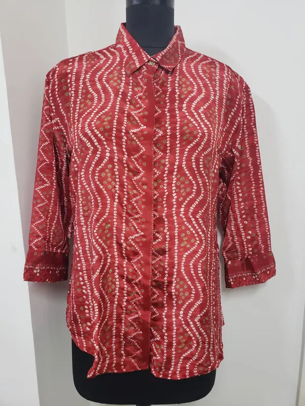 Red_Bandhani_Shirt_For_Women