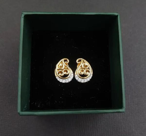 Gold_And_White_Cubic_Zirconia_Studs_Earrings_For_Women