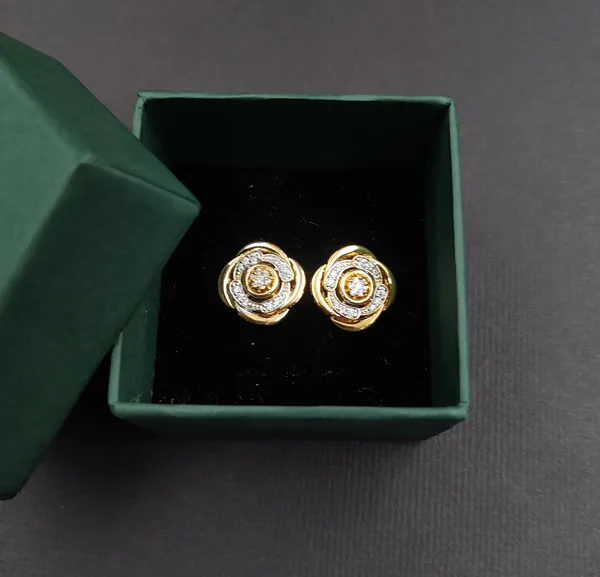 Gold_And_White_Cubic_Zirconia_Studs_Earrings_For_Women