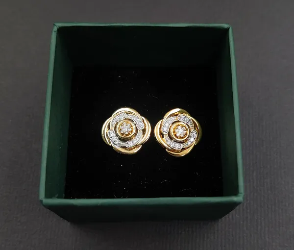 Gold_And_White_Cubic_Zirconia_Studs_Earrings_For_Women
