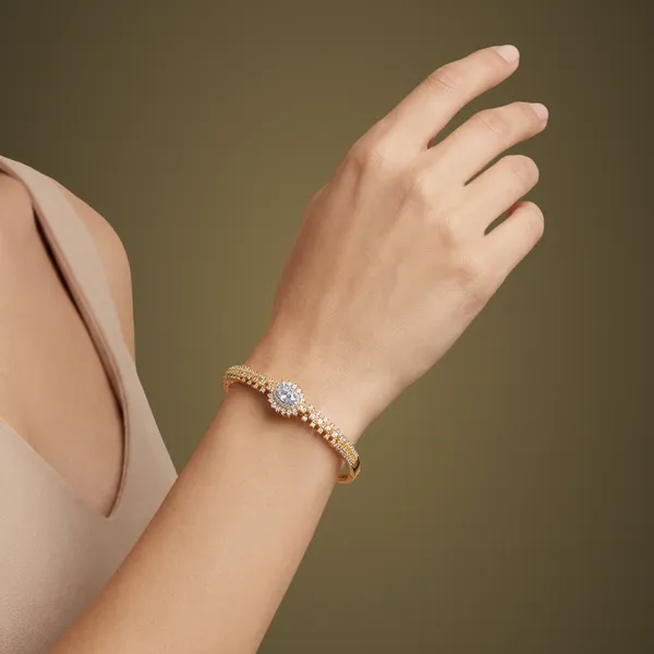 Gold_And_White_Cubic_Zirconia_Bracelet_For_Women