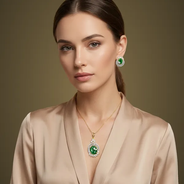 Green_Cubic_Zirconia_Locket_Set_For_Women