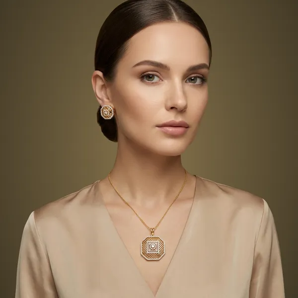 Gold_And_White_Cubic_Zirconia_Locket_Set_For_Women