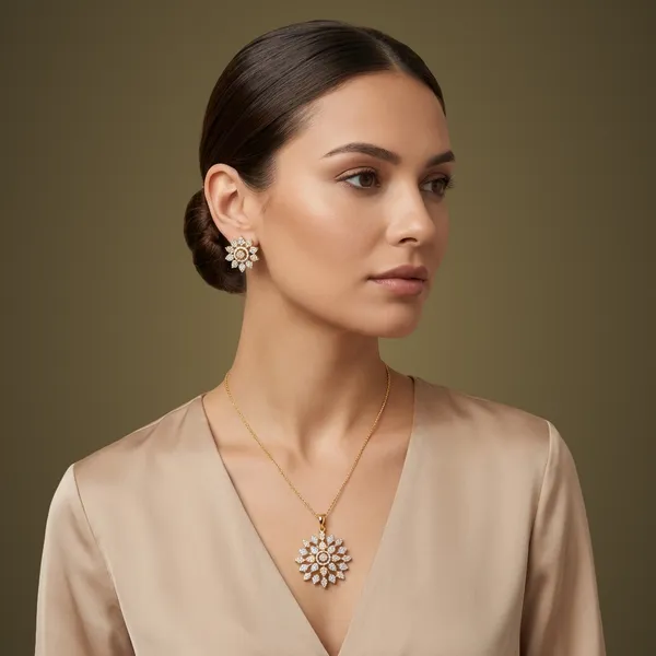 Gold_And_White_Cubic_Zirconia_Locket_Set_For_Women