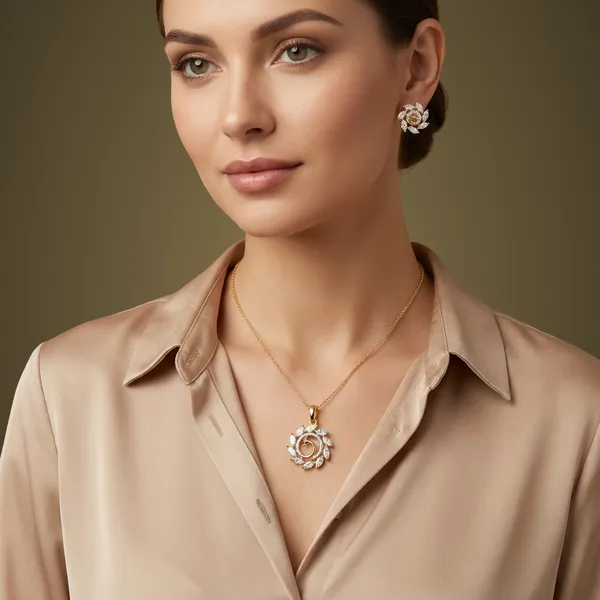 Gold_And_White_Cubic_Zirconia_Locket_Set_For_Women