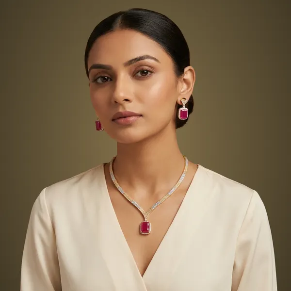 Red_Cubic_Zirconia_Necklace_Set_For_Women