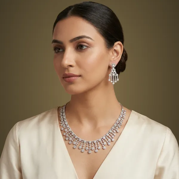 Silver_Cubic_Zirconia_Necklace_Set_For_Women