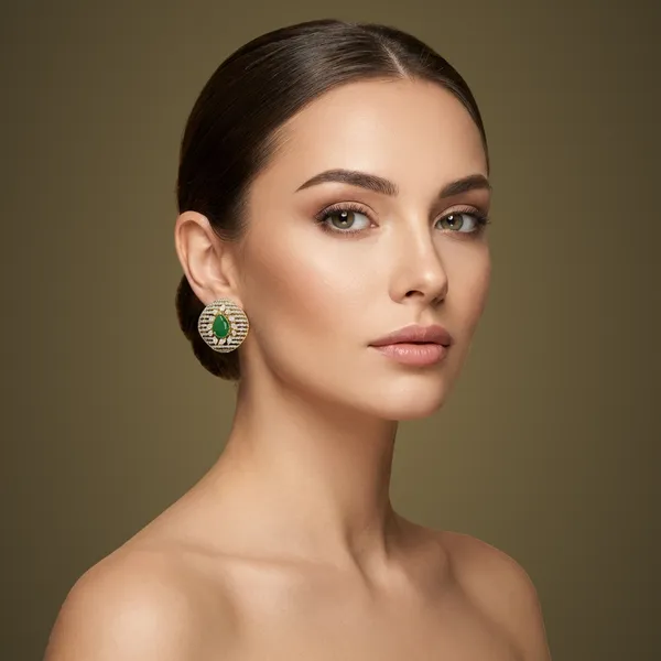 Green_Cubic_Zirconia_Studs_Earrings_For_Women
