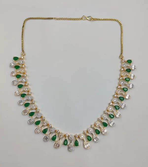 Green_Cubic_Zirconia_Necklace_Set_For_Women