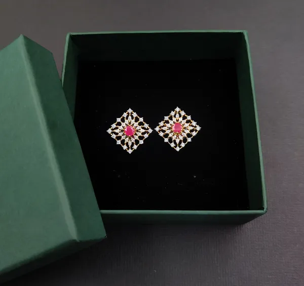 Pink_And_White_Cubic_Zirconia_Studs_Earrings_For_Women