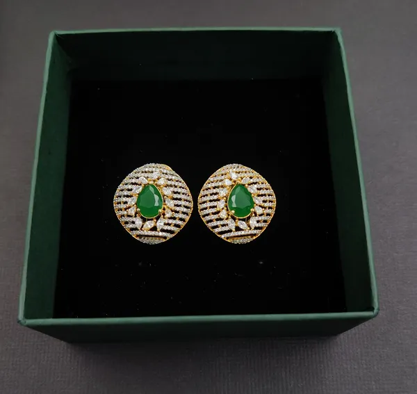 Green_Cubic_Zirconia_Studs_Earrings_For_Women