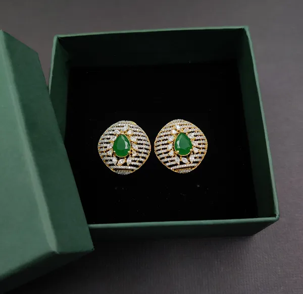 Green_Cubic_Zirconia_Studs_Earrings_For_Women