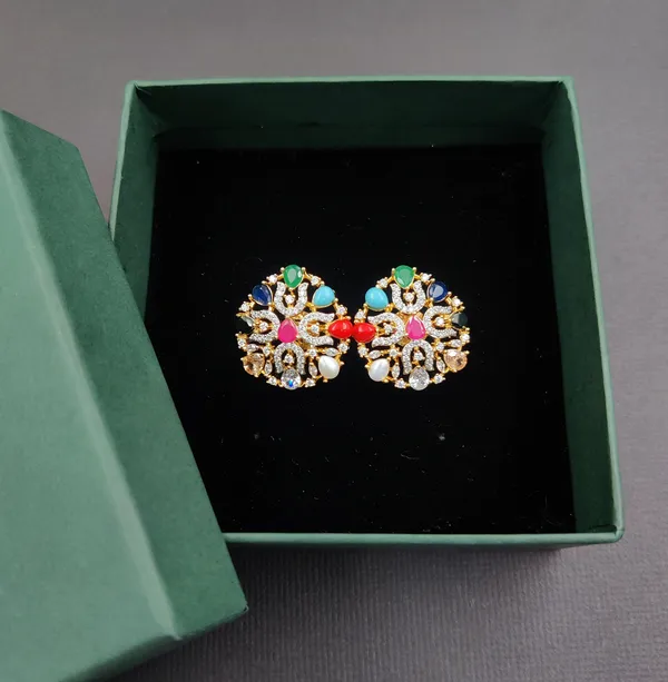 Multicolor_Navratan_Cubic_Zirconia_Studs_Earrings_For_Women