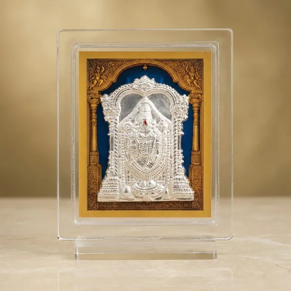 Acrylic_Framed_Silver_Embossed_Hindu_Deity_Wall_Art