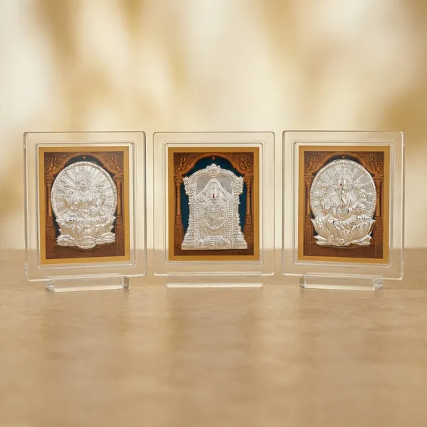 Acrylic_Framed_Silver_Embossed_Hindu_Deity_Wall_Art