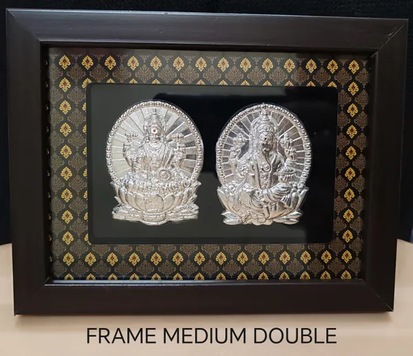 Silver_Embossed_Lakshmi_Ganesha_Photo_Frame_Medium_Double