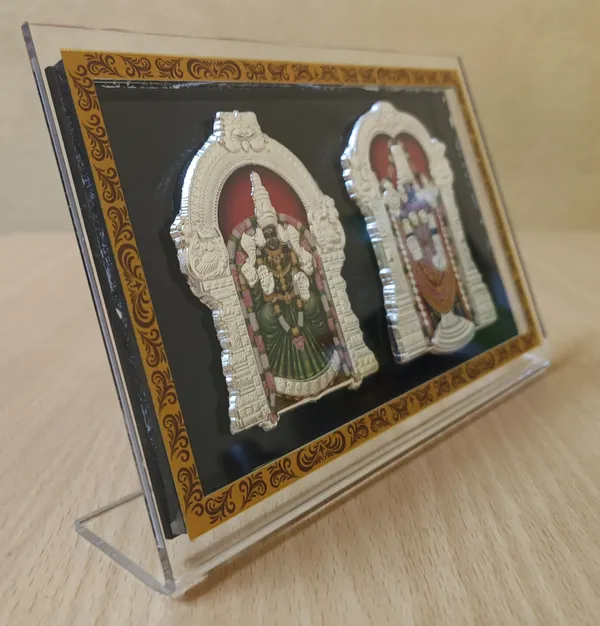 Divine_Balaji_Padmavathi_Acrylic_Wall_Frame_With_Golden_Border_Double_Deity_Religious_Decor