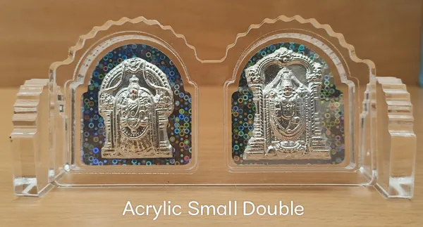 Acrylic_Small_Double_Hindu_Deity_Silver_Relief_Frame_Balaji_And_Krishna
