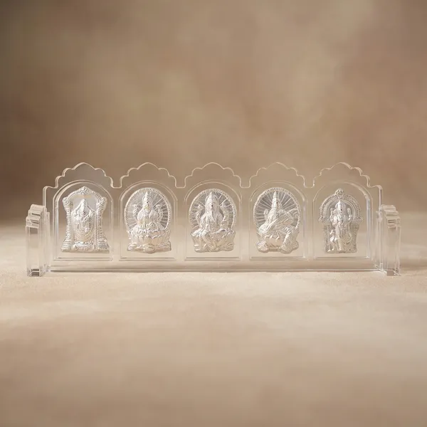 Acrylic_Small_Five_Silver_Plated_Religious_Icon_Display_Set