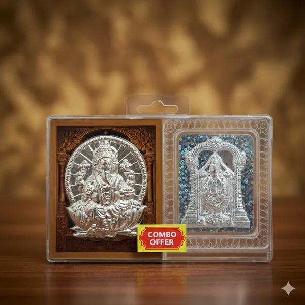 Acrylic_Medium_Square_Religious_Deity_Frames_Set_Balaji_Silver_Embossed_Idols_And_Acrylic_Framed_Silver_Embossed_Hindu_Deity_Wall_Art_Pack_Of_2