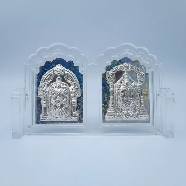 Acrylic_Medium_Double_Frame_Silver_Deity_Idols_With_Blue_Crystal_Embellishments