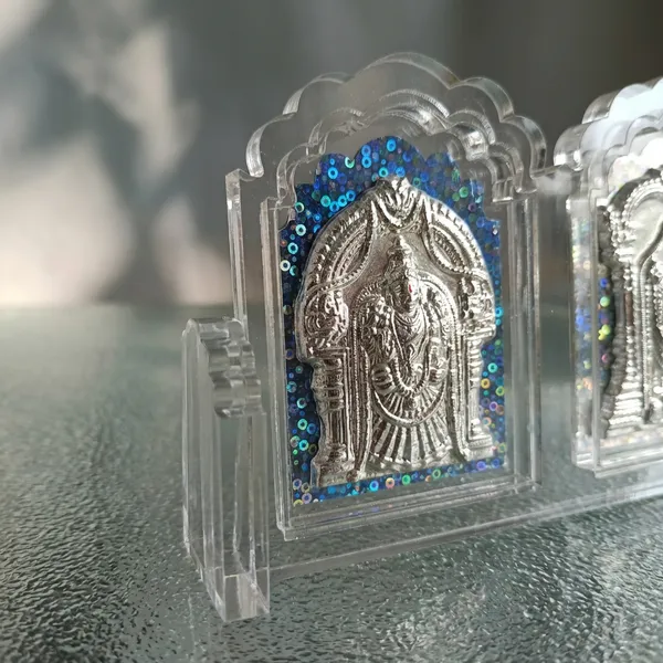 Acrylic_Medium_Double_Frame_Silver_Deity_Idols_With_Blue_Crystal_Embellishments