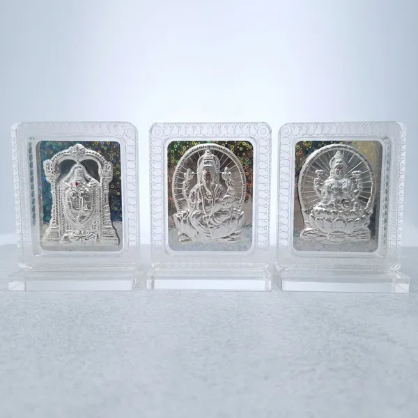 Acrylic_Medium_Square_Religious_Deity_Frames_Set_Ganesha_Silver_Embossed_Idols