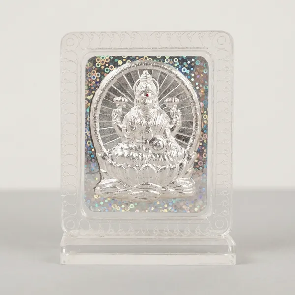 Acrylic_Medium_Square_Religious_Deity_Frames_Set_Lakshmi_Silver_Embossed_Idols