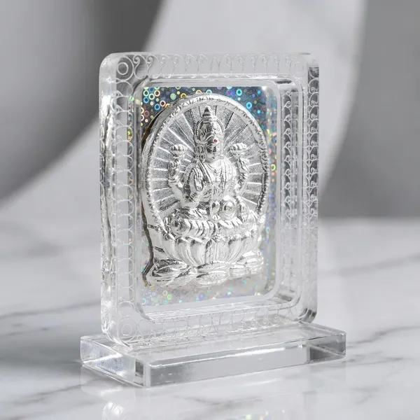 Acrylic_Medium_Square_Religious_Deity_Frames_Set_Lakshmi_Silver_Embossed_Idols