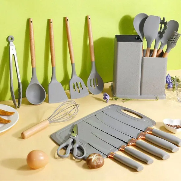 Silicone_Kitchen_Utensil_And_Knife_Set_With_Holder