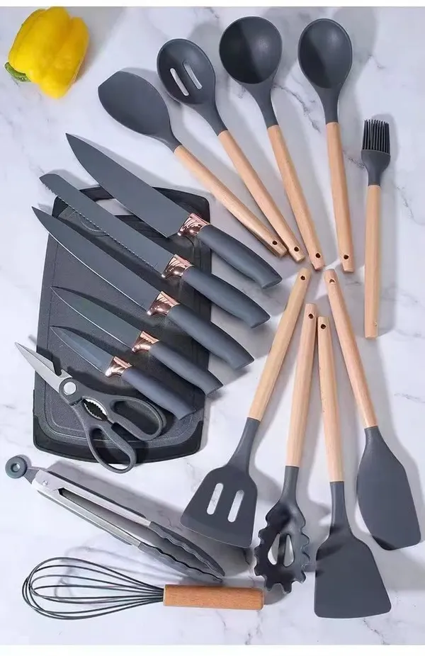 Silicone_Kitchen_Utensil_And_Knife_Set_With_Holder