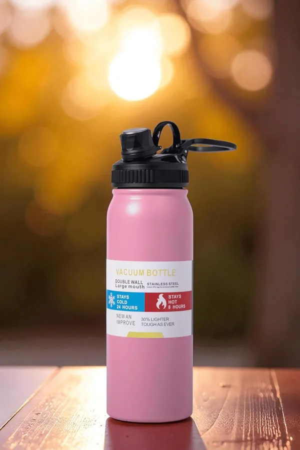 Pink_Premium_800Ml_Stainless_Steel_Insulated_Water_Bottle_Double_Walled_Vacuum_Flask_Keeps_24H_Cold_12H_Hot_Leak_Proof_Spout_Lid_With_Carry_Loop_Bpa_Free_For_Gym_Office