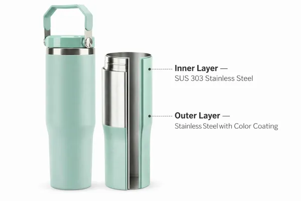 Green_Insulated_Stainless_Steel_Travel_Tumbler_750Ml_Mint_Double_Wall_Vacuum_Water_Bottle_With_Flip_Top_Leak_Resistant_Lid_Carry_Handle_For_Hot_Cold_Drinks