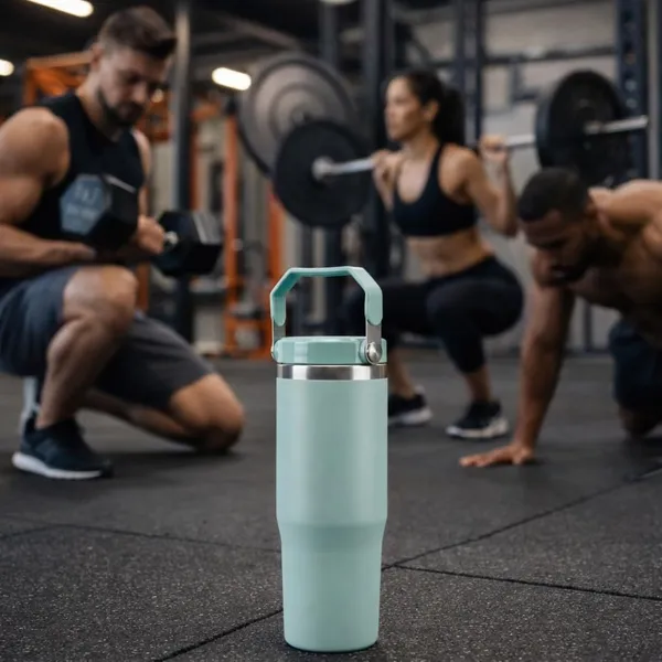 Green_Insulated_Stainless_Steel_Travel_Tumbler_750Ml_Mint_Double_Wall_Vacuum_Water_Bottle_With_Flip_Top_Leak_Resistant_Lid_Carry_Handle_For_Hot_Cold_Drinks