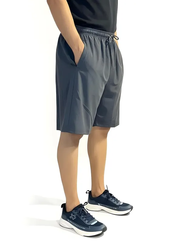 Grey_Regular_Fit_Sports_Shorts_For_Running_Gym_Training_Lightweight_Quick_Dry_Fabric_With_Side_Pockets